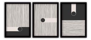 Sada 3 obrazů v černém rámu Vavien Artwork Black 35 x 45 cm