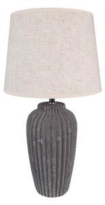 Šedá stolní lampa s keramickou nohou Rosemarijn – 24x45 cm
