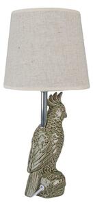 Stolní lampa s papouškem a béžovým stínidlem Parrot – 18x38 cm