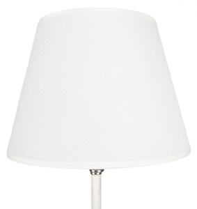 Stříbrná stolní lampa s bílým stínidlem – 18x44 cm
