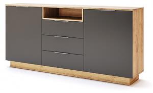 Komoda 2dv 3šu Lava / dub kraft Luna