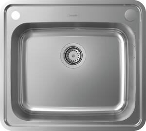 Hansgrohe S41 ocelový dřez 58x52 cm 43336800