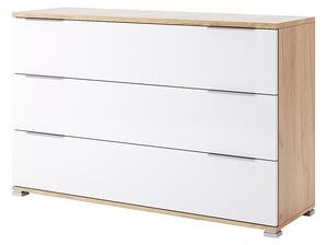 Komoda 3Š dub craft / bílý Asti