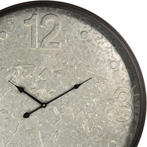 Nástěnné hodiny s vytlačenými světadíly – 60x6 cm