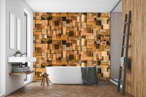 Malvis ® Tapeta Dřevěná geometrie Vel. (šířka x výška): 288 x 200 cm
