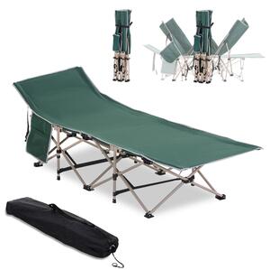 Skládací kempovací postel Outsunny s taškou 190 x 68 x 52 cm pro kempování do 150 kg, postel pro hosty, skládací postel pro vnitřní a venkovní použití