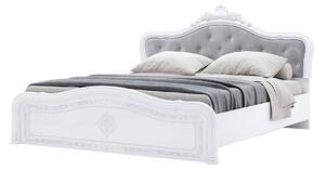 Postel 160 Lux bez rámu + koruna, bílá Luiza