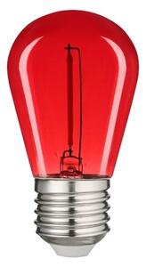 Retro barevná LED žárovka E27 1W 50lm červená, filament