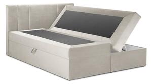 Béžová boxspring postel s úložným prostorem 180x200 cm Afra – Mazzini Beds