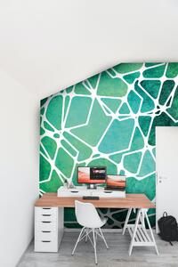 Malvis ® Tapeta Zelená mozaika Vel. (šířka x výška): 288 x 200 cm