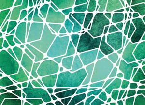 Malvis ® Tapeta Zelená mozaika Vel. (šířka x výška): 144 x 105 cm