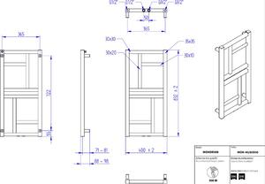 Instal Projekt Mondrian koupelnový radiátor Designově 83.2x40 cm černá MON4080D50C31
