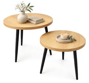 Ak furniture Sada 2 ks konferenčních stolků Twino dub přírodní