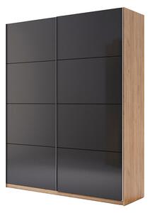 Skříň s posuvnými dveřmi 1,5x2,1m (Dveře Mat Láva), série N Luna