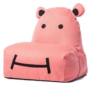Růžový dětský sedací vak The Brooklyn Kids Hippo