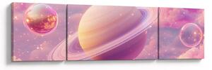 Obraz - Růžová planeta (170x50 cm)