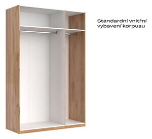 Skříň 3D bez zrcadel série N, dub kraft / bílá Asti
