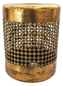 Kovová lucerna se zlatou patinou Anne-maaike – 29x38 cm