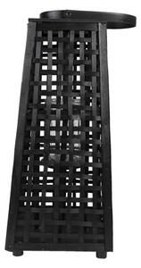 Černá dřevěná závěsná lucerna Bamboo – 23x23x55 cm