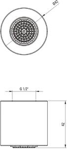 Deante Silia sprchová hlavice 4.2x4.2 cm kulatý ocel NQS_F30K