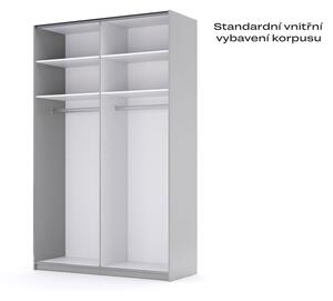 Skříň s posuvnými dveřmi 1,5x2,4 m lesklá / zrcadlo Megy