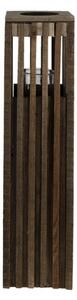 Dřevěná retro lucerna Mick – 14x14x54 cm