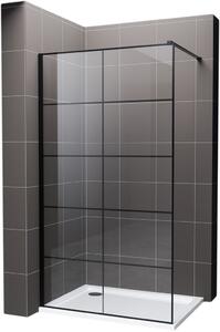 Hagser Agatha sprchová zástěna walk-in 90 cm černá matný/průhledné sklo HGR90000022