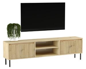 TV skříňka s drážkovanými čely Millio 175 cm - dub artisan
