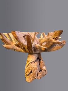 Jídelní stůl Aspire, Teakový kořen 80 - 90 cm