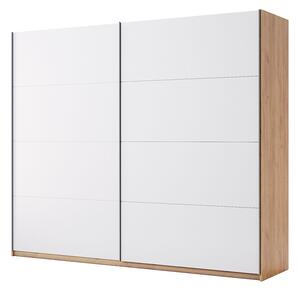 Skříň s posuvnými dveřmi 2,5x2,1m (Dveře Lesklé Bílé) série N Asti