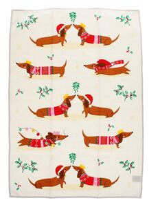 Bavlněná utěrka 70x50 cm Festive Sausage Dog – Rex London