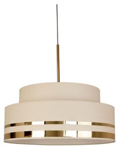 Lustr na lanku TAMI 1xE27/60W/230V pr. 40 cm béžová/zlatá