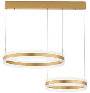 Zlaté kovové závěsné LED světlo Nova Luce Agos 82 cm