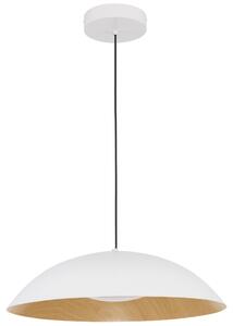 Bílé kovové závěsné LED světlo Nova Luce Glim 60 cm