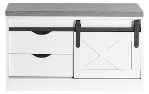 Sobuy Fsr153-W Lavice Na Boty S Úložným Prostorem Lavice Do Předsíně Lavice Se Zásuvkami Komoda Na Boty Botník Wht Cca 80X49X30Cm