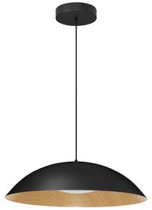 Černé kovové závěsné LED světlo Nova Luce Glim 60 cm