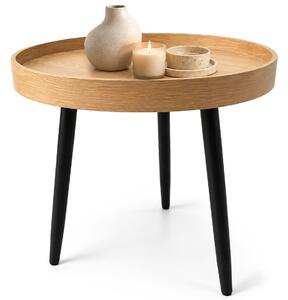 Ak furniture Konferenční stolek Picco 40 cm černý/dub přírodní