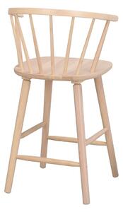 Bílá barová židle z kaučukového dřeva Rowico Carmen