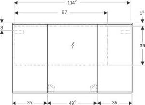 Geberit 500592001 Zrcadlová skříňka Option Plus