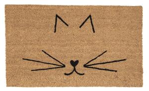 Kokosová rohožka s obličejem kočky – 75x45x1 cm