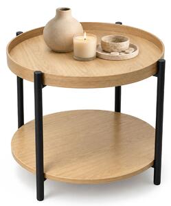 Ak furniture Konferenční stolek Riva 51 cm černý/dub přírodní