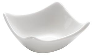 Bílá porcelánová miska Maxwell & Williams Basic Wave, 7,5 x 7,5 cm