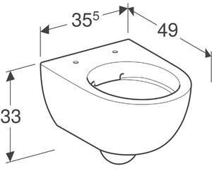 Geberit Selnova Premium záchodová mísa závěsná Bez oplachového kruhu bílá 500.377.01.2