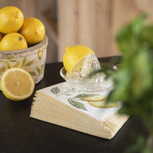 Papírové ubrousky s citróny Lemons &amp; Leafs – 33x33 cm
