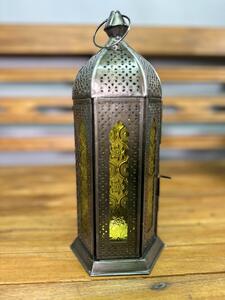 Závěsná tepaná indická lampa