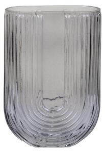 House Nordic Váza (Váza ve tvaru U z kouřového skla 13x6x19 cm)
