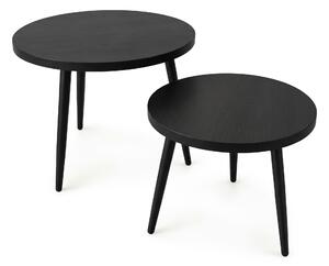 Ak furniture Sada 2 ks konferenčních stolků Twino černá
