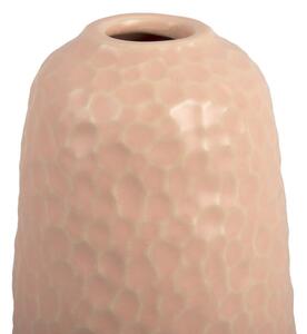 Růžová keramická váza PT LIVING Carve, výška 18,5 cm
