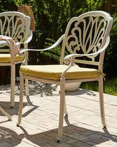 Sada 4 zahradních hliníkových židlí bílých ANCONA