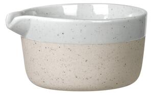 Světle šedá/béžová keramická konvička na mléko 150 ml Sablo – Blomus